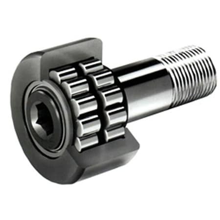Roller Bearing Co Of America Cam Follower Bearing, 1 in. Roller Diameter, 5/8 in. Roller Width, Flat Roller Surface RBC 1